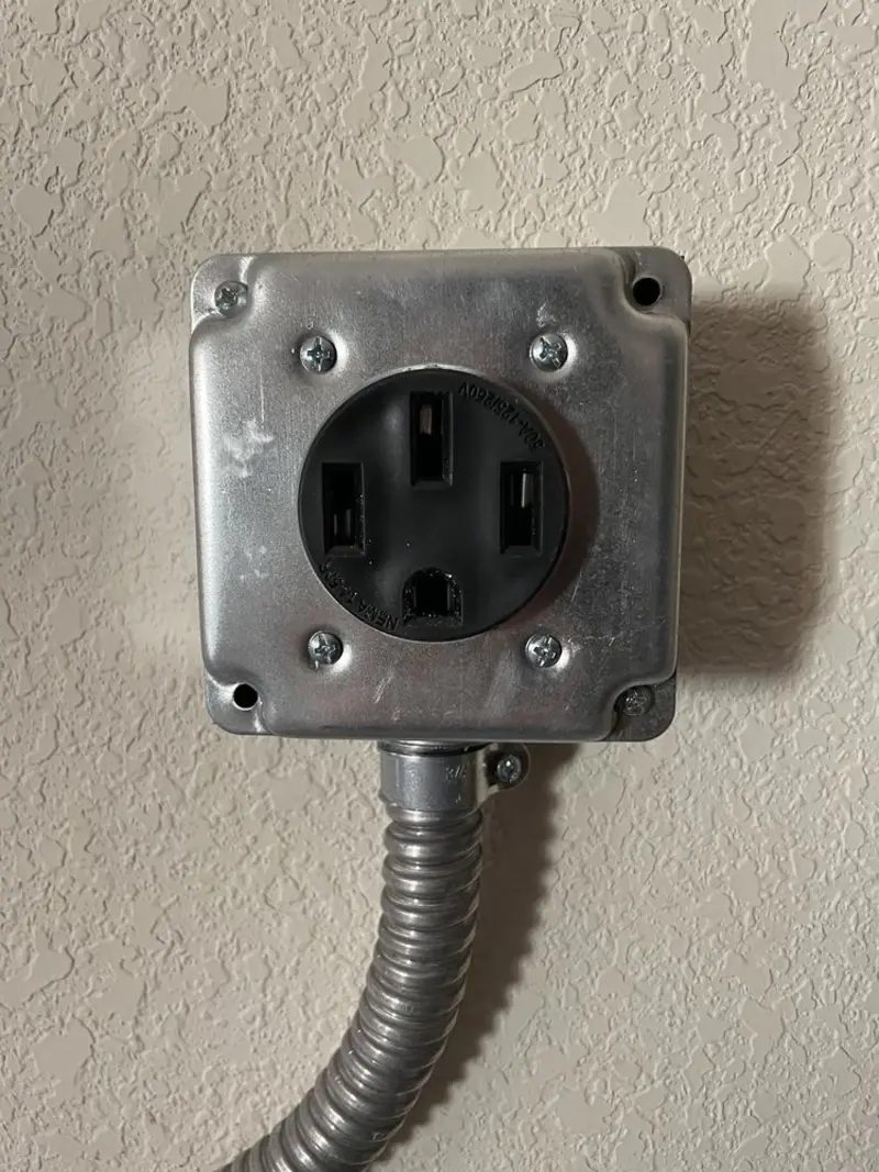 NEMA 14-50 outlet installed for Smart Home Electrical in Wilson